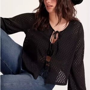Festi Lace Tie-Front Top